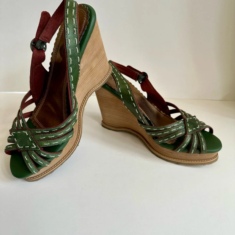 Seychelles Green Wedges - Picture 2 of 4